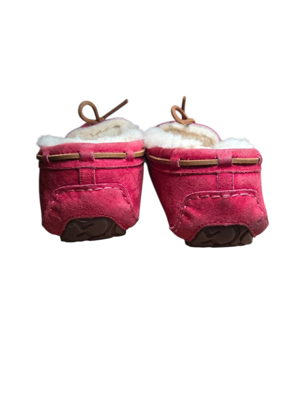 UGG Women's Dakota Moccasin Water Resistant Suede Size 10 Red Slip On - Picture 4 of 8